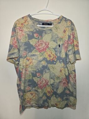 Polo by Ralph Lauren Floral Short Sleeve Tee - Blue/Pink/Yellow